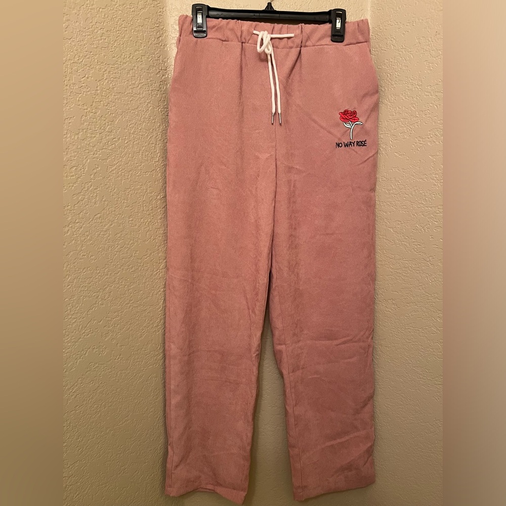 Romwe Unisex NWT Pink Corduroy Lounge/Sweats Size Medium